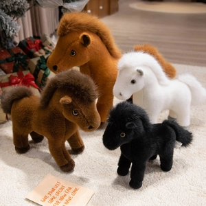 Plüsch Pferd Spielzeug Weicher Nerz Gefülltes Tier Pony Simulation Puppe Kinder Geburtstag Geschenk Süße Kuschelige Pony