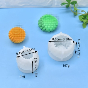 Succulent berry shape silicone molds for DIY soap and candles in two various sizes