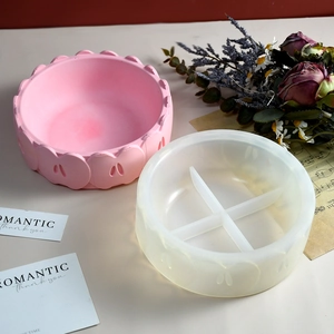 Stampo in silicone per vassoio gioielli a mela e contenitore rosa in resina DIY