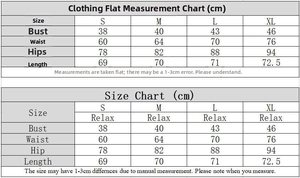 Size chart table for sexy bodycon dress with bust, waist, and hip measurements in cm