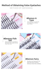 Detailed guide for picking up segmented fishtail and devil fairy cluster lashes