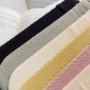 Assorted colors of breathable hollow mesh lace socks featuring active dyeing technology