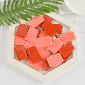 Creative PVC realistic food keychain featuring lunch meat and duck blood cuboids