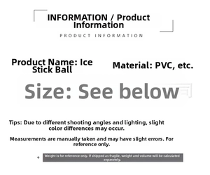 Tableau de spécifications pour ornements de Noël en PVC en forme de glaçons avec infos matériel