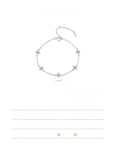 Detailed view of S925 sterling silver four-leaf clover bracelet with sparkling zirconia