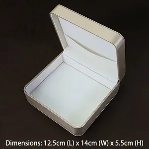 Champagne gold jewelry gift box with brushed texture and internal storage pocket