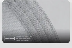Detailed close-up of the breathable sweatband inside a lightweight mesh sun hat