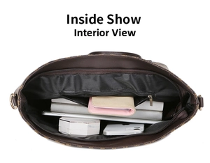 Interior view showing the large capacity and zipper pocket of the printed tote bag