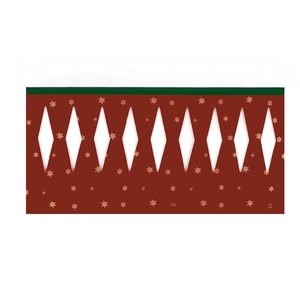 Red Christmas decorative paper with gold snowflakes and Merry Christmas lettering