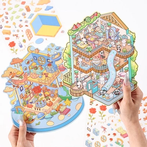 3D scenic stickers set featuring Little Prince theme for journals and scrapbooking