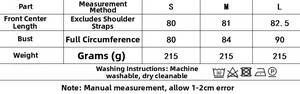 Detailed size guide table for women tiered ruffle mini dress with washing instructions
