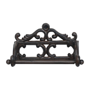 Porte-serviettes en fonte de style européen vintage avec décors baroques en relief