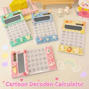 DIY Handmade Calculator Material Pack Cream Glue Decoden Cartoon Resin Charms Stationery Girls Gift