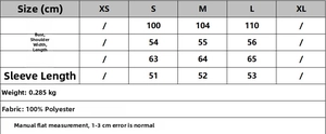 Tableau des tailles pour chemise à carreaux femme avec mesures de poitrine et de longueur