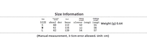 Size guide table for plaid wool coat showing shoulders, bust, and sleeve measurements