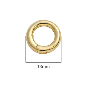 14k gold-filled 13mm round spring clasp for DIY jewelry making bracelets and necklaces