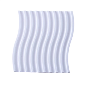 White wave-textured plaster tray for jewelry photography props with a minimalist aesthetic