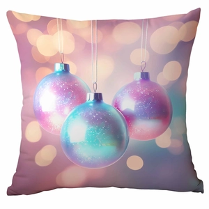 Housse de coussin de Noël bonhomme de neige violet et sarcelle pour décor de salon