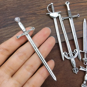 Antiksilberne Legierungsschwerter in sechs Vintage-Stilen für DIY-Schmuckherstellung