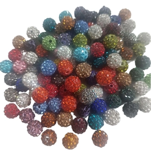 Funkelnde 10mm Shamballa-Perlen mit bunten Kristallen für DIY Schmuckherstellung