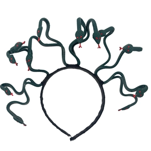 Medusa snake headband in dark green and black for Egyptian Cleopatra cosplay costumes