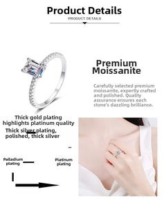 Detail showing high-quality rhodium plated layers and polished S925 silver ring structure