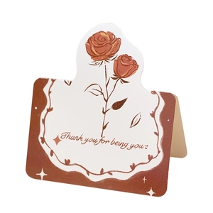 Vintage style floral greeting card with roses and Thank You For Being You message