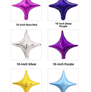 Sélection de ballons en aluminium étoile de 10 pouces en couleurs métallisées pour fêtes