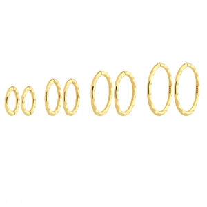 925 Sterling Silver Hoop Earrings Hammered Texture Minimalist Geometric Huggie Round Fashion Jewelry Women Daily Wear