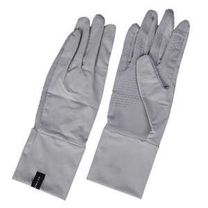 Gants de protection solaire gris clair pour femmes avec paume antidérapante et tissu frais