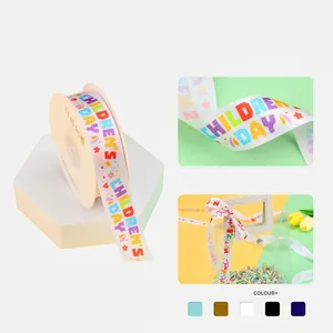 Children's Day printed high density woven ribbons for gift packaging and DIY crafts