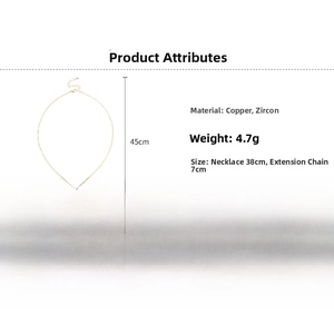 Detailed size specifications for a gold plated apple pendant necklace with red zircon
