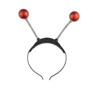 Halloween LED eyeball headband with red glitter spring antennas for party costume