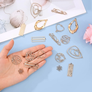 10Pcs KC gold alloy charms including heart and tree of life for DIY jewelry making