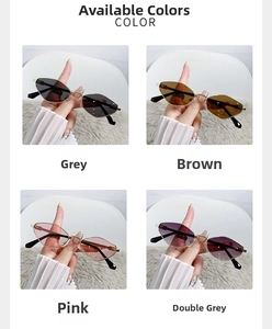 Detail view of vintage geometric diamond sunglasses in grey, brown, pink, and double grey