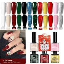 Palette colori smalto gel con 12 tonalità glitterate e piene per nail art