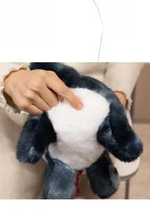 Close-up of soft plush toy texture showing weighted beads for premium feel and drape