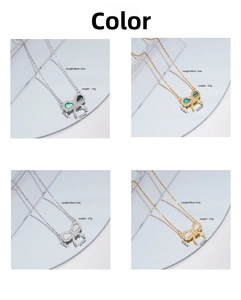 Detailed specs of butterfly pendant necklace with size, weight, and shell inlay options