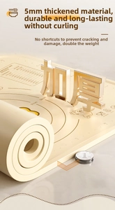Close-up of 5mm thick food grade silicone baking mat with precise scale and measurements
