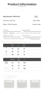 Detailed size chart for white knit tank and shorts set with fabric and measurement details
