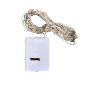 Waterproof 1m LED copper wire star lights with battery box for cake and flower decor