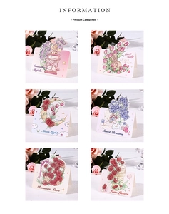Detailed grid view of six floral greeting card designs with watercolor tulip and rose motifs