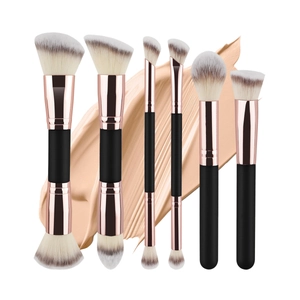 Professional Double Ended Makeup Brushes Foundation Blush Eyeshadow Contouring Cosmetic Tools Synthetic Fiber Gradient