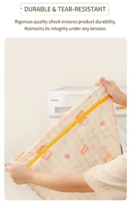 Detailed view of durable fine mesh laundry bag showing its strong stretch resistance