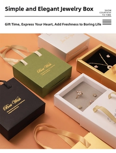 Luxury jewelry gift box set with matching handbags in multiple colors and gold foil text