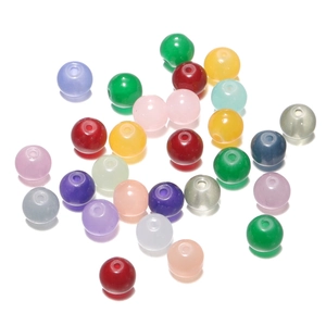 Colorful 8mm glass beads collection with center holes for DIY jewelry making and crafts