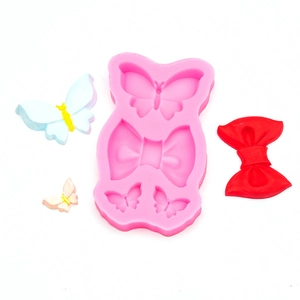 Moule En Silicone Papillon Et Nœud Pour Fondant Chocolat Décoration De Gâteau DIY Outils De Pâtisserie