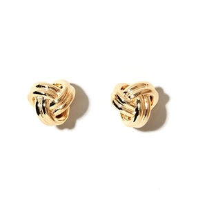 Twisted Knot Stud Earrings With 925 Sterling Silver Earring Post Minimalist Geometric Copper Jewelry For Women