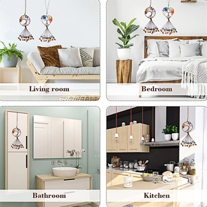 Colorful natural stone tree of life car hanging charm for multi-room home wall decoration