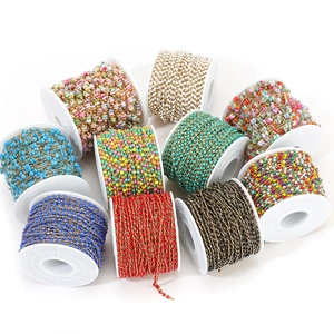 Colorful stainless steel DIY link chain spools for jewelry making in multiple vibrant shades